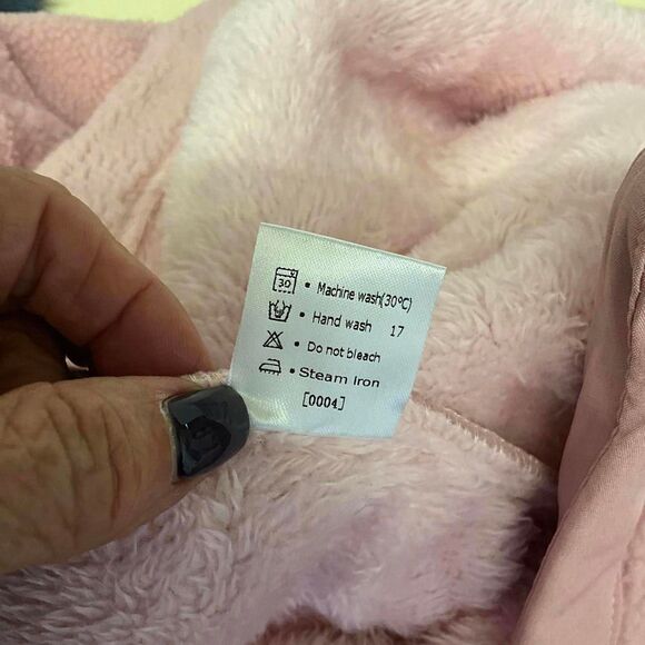 Brand New Zesica Women's Medium Pink Plush Teddy Button Up Jacket Coat - Picture 13 of 13